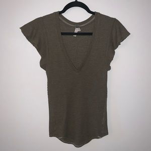 Free People v-neck knit tee